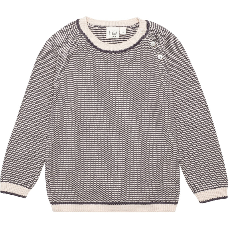 Faith Sweater - Ecru/Navy