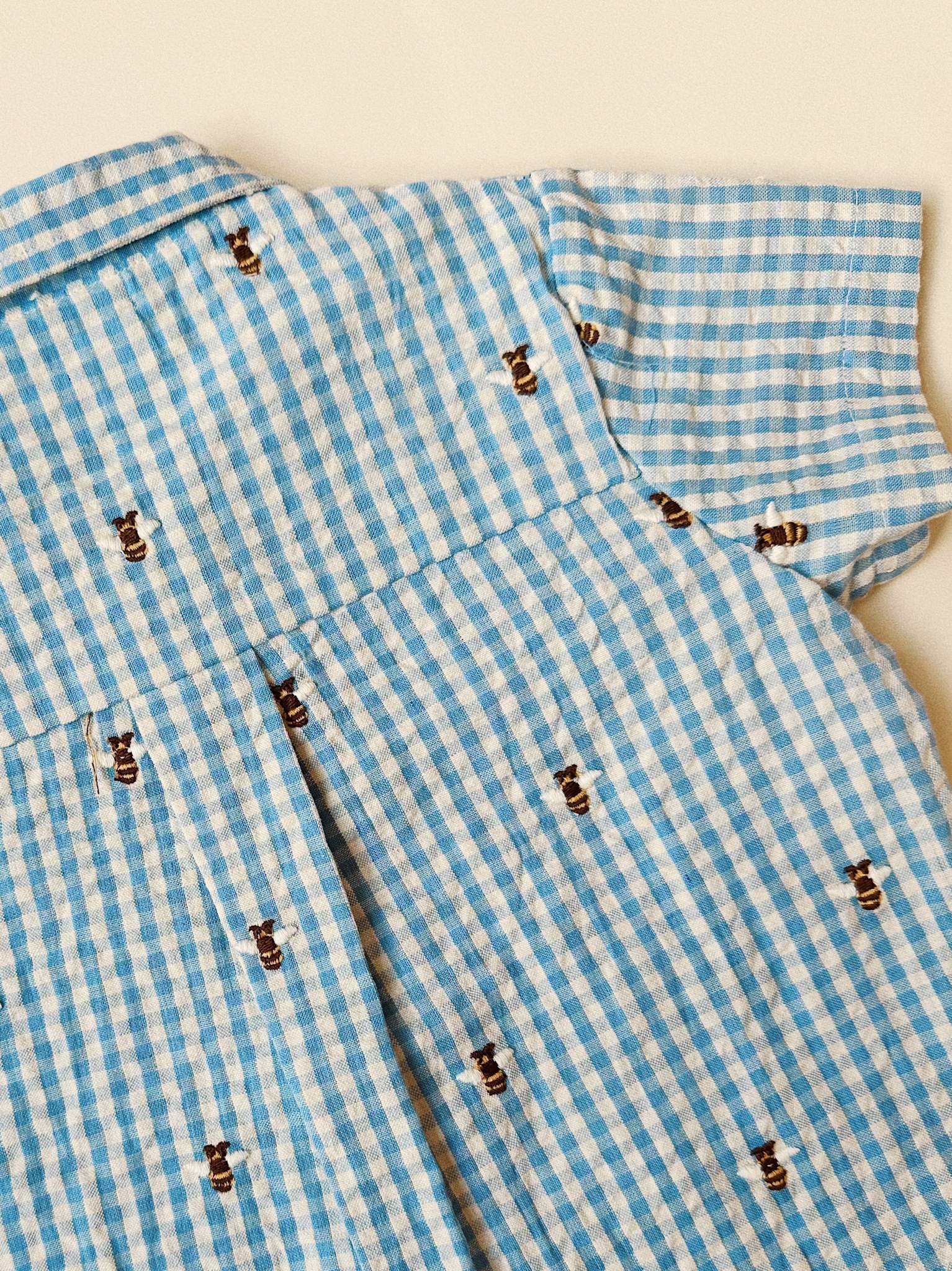 Oliver SS Shirt - Bee Gingham