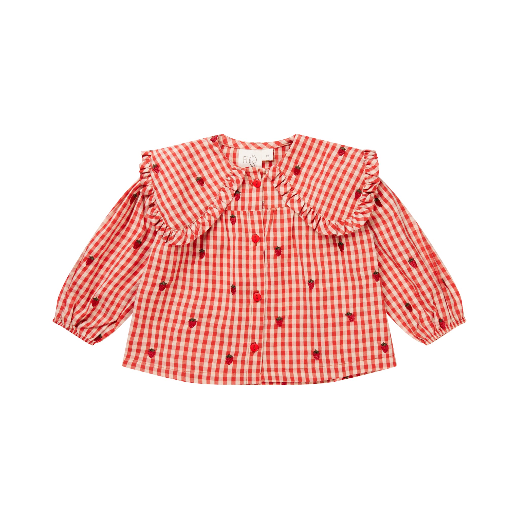 Molly LS Blouse - Berry Gingham