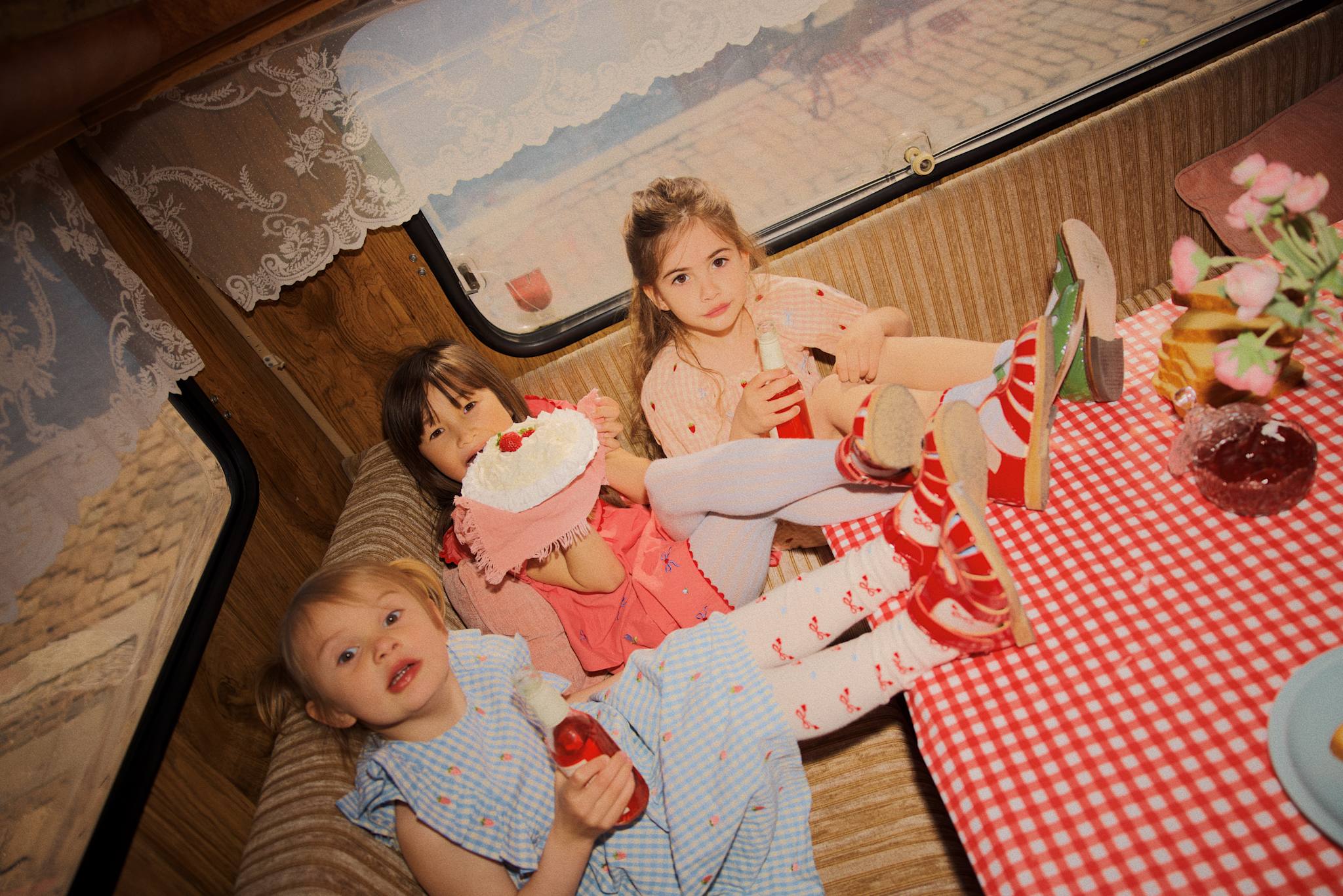 Dolly Bow Dress - Berry/bow Gingham