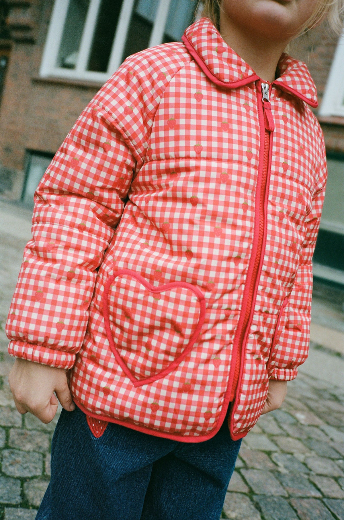 Molly Padded Jacket - Red Berry Gingham