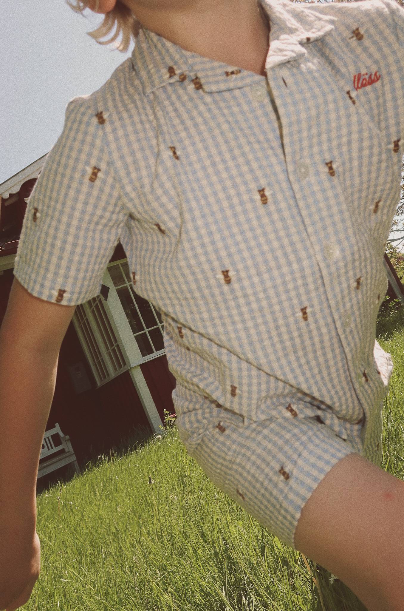 Oliver SS Shirt - Bee Gingham