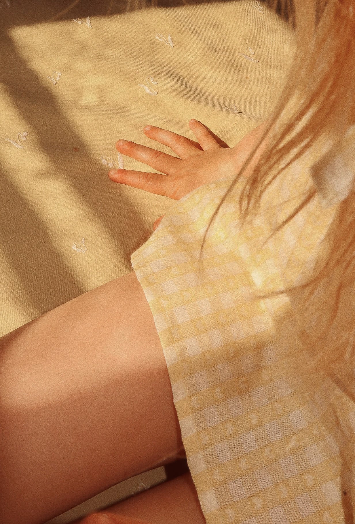 Olivia SS Dress - Soft Yellow Heart Gingham