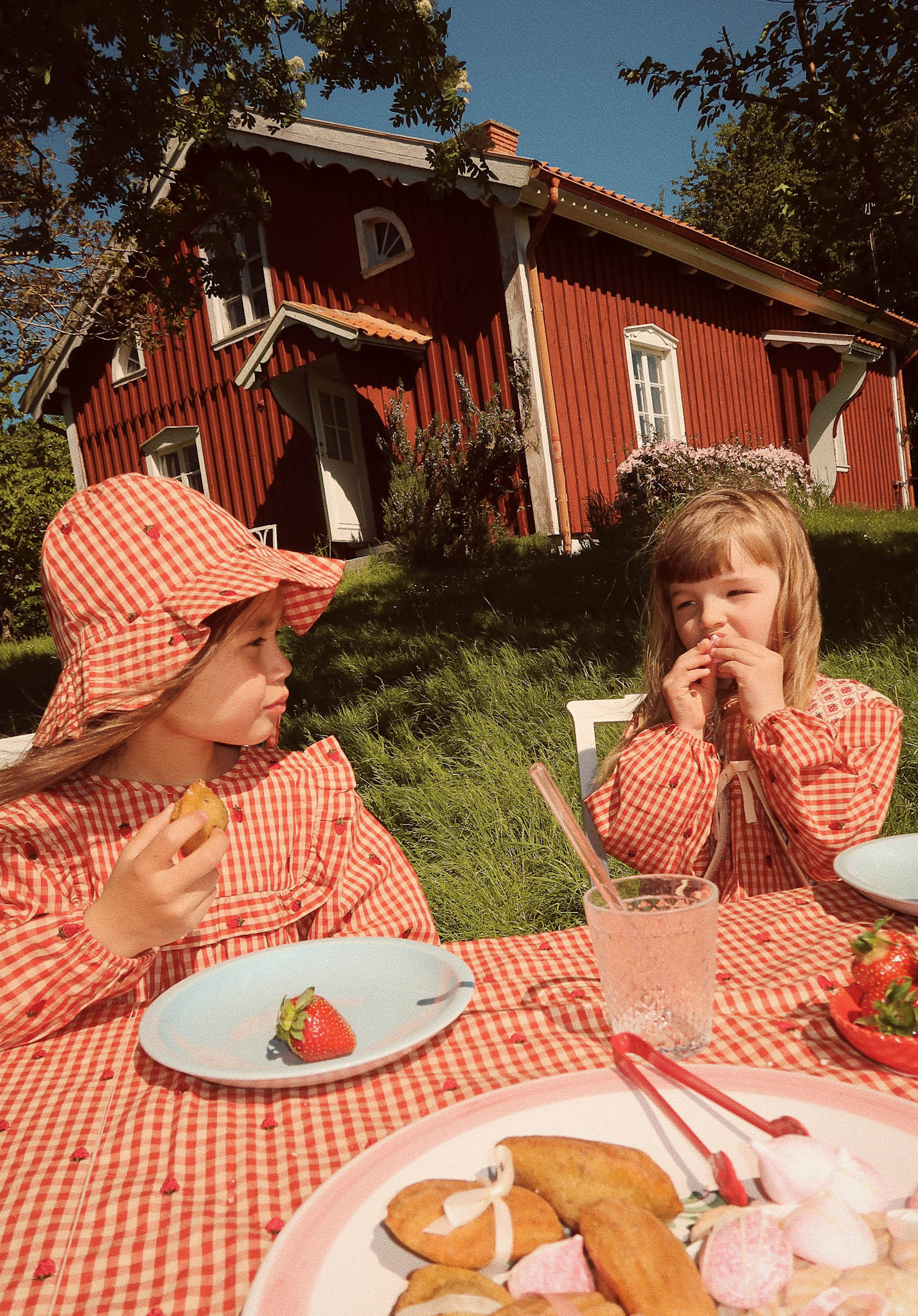 Molly LS Blouse - Berry Gingham