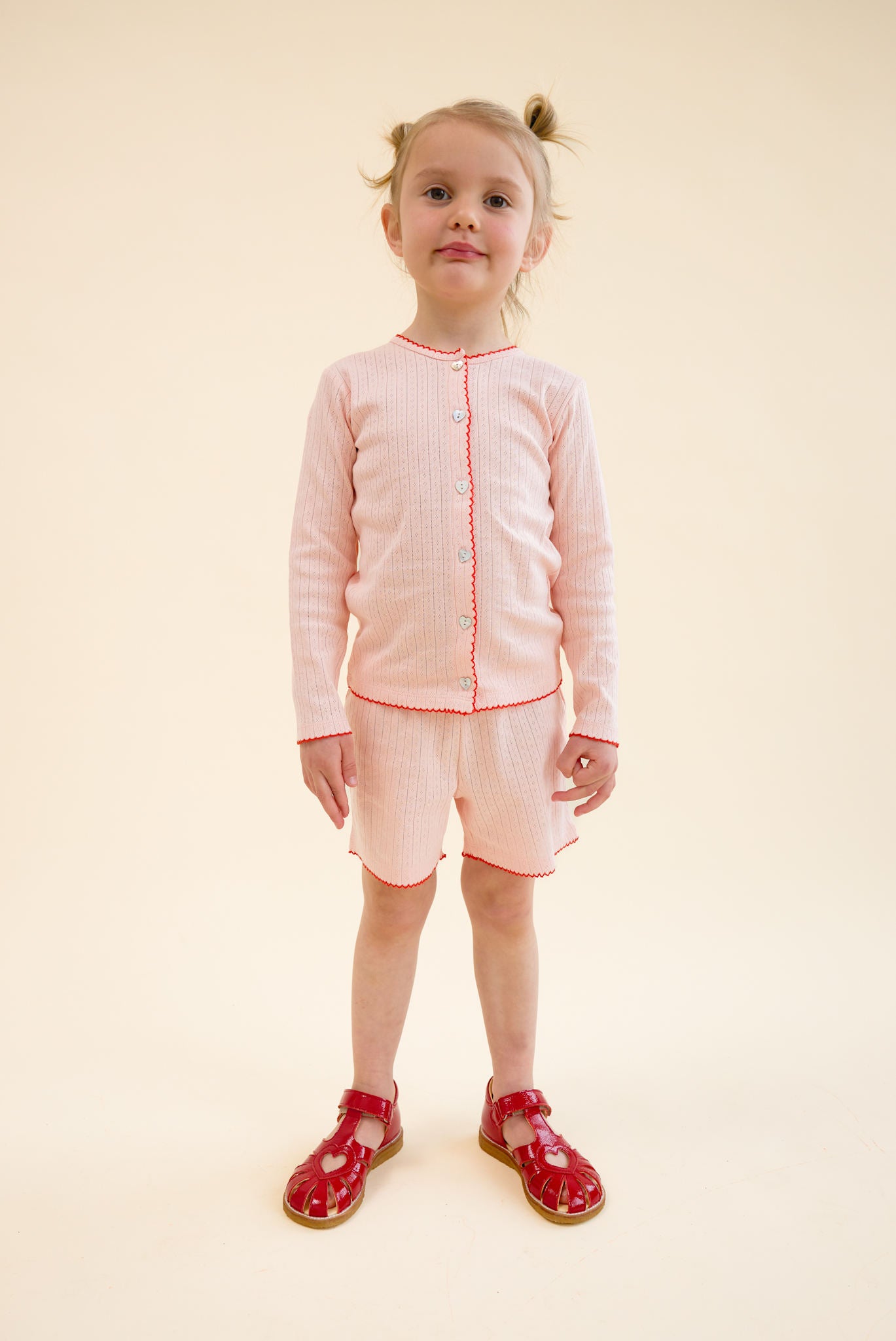 Liva Pointelle Cardigan - Soft Rose