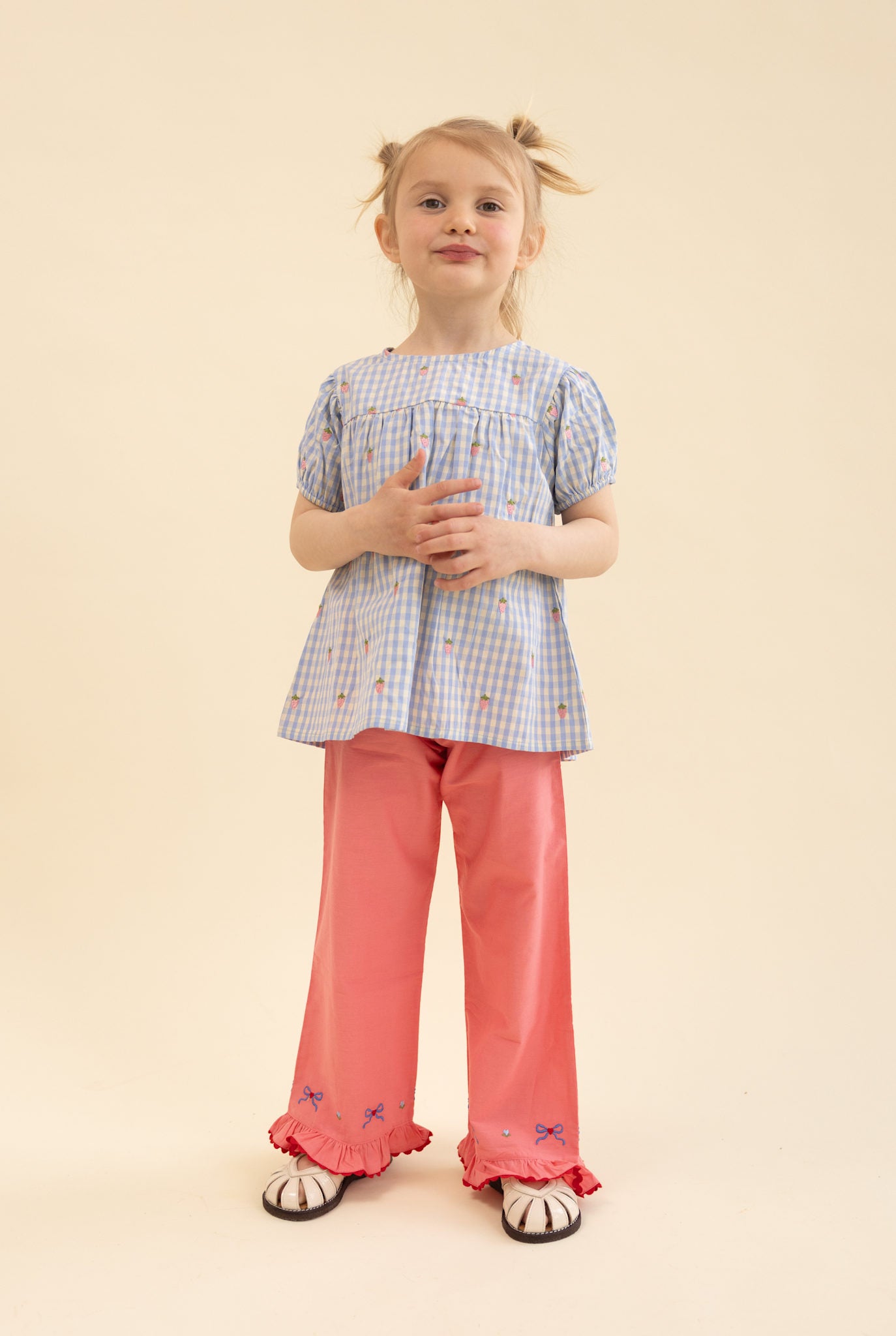 Mille Blouse - Sky Berry Gingham