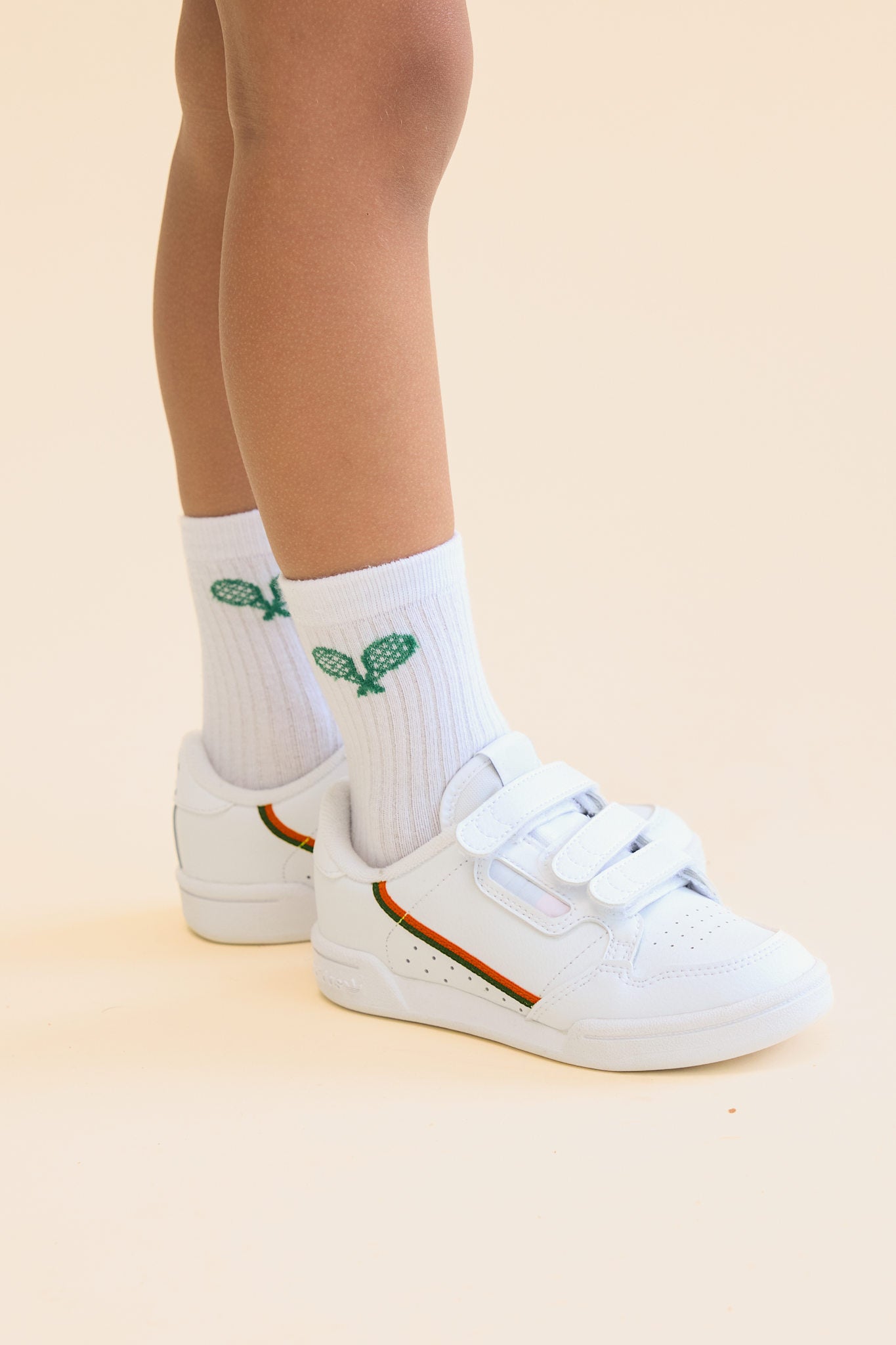 Vitus Socks 2 pack - White/Green Tennis 2-pack