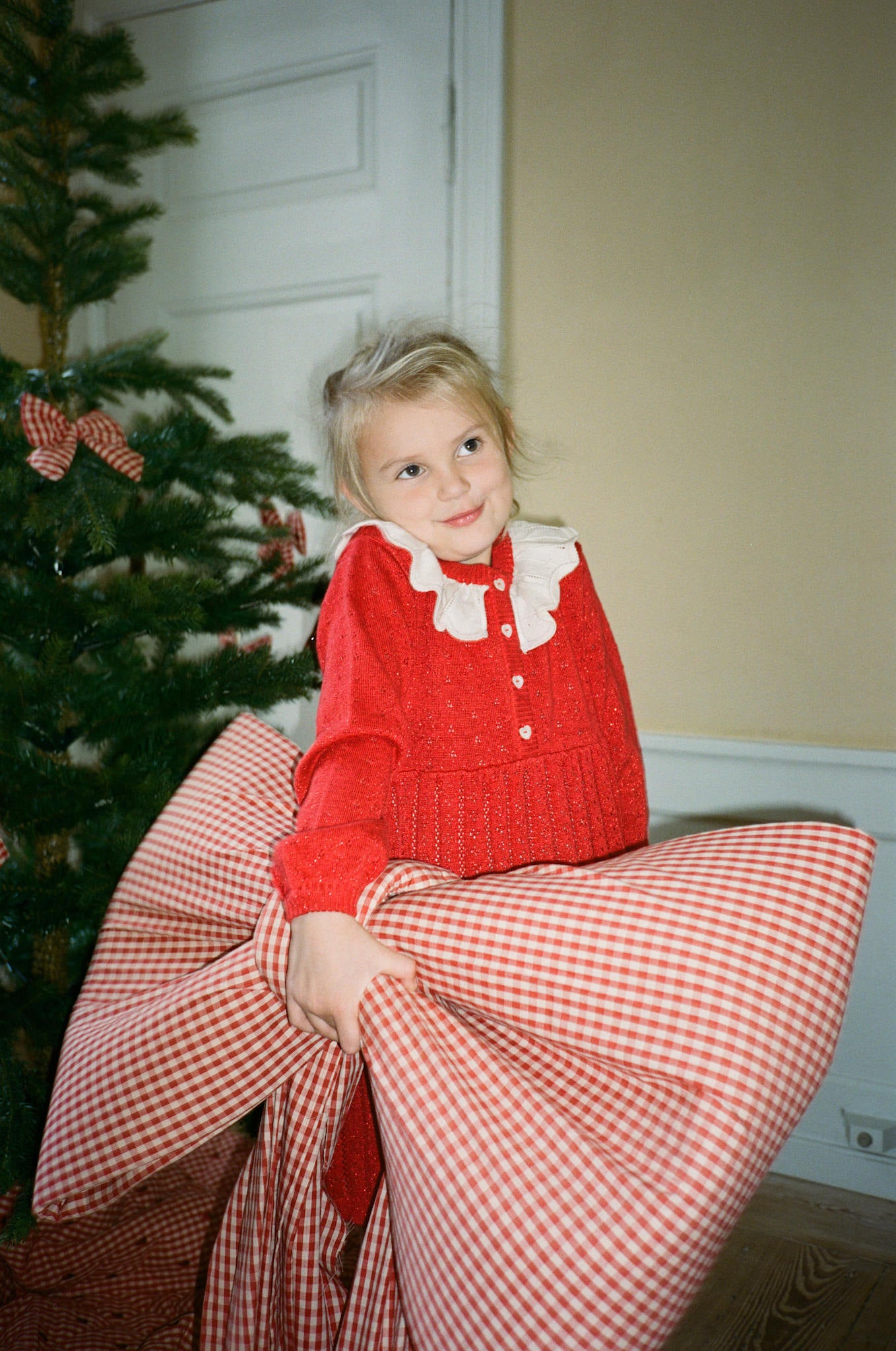 Dora Dress - Poppy Red Glitter