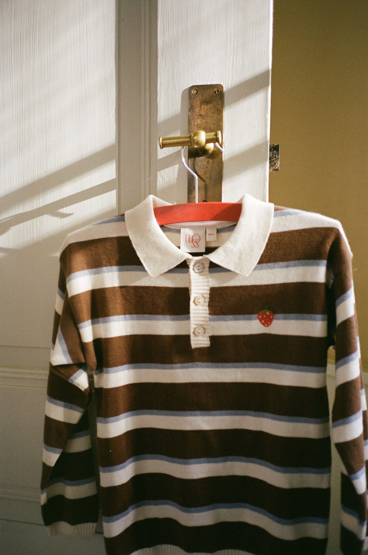 Elias Polo Sweater - Coffee/Air Stripe