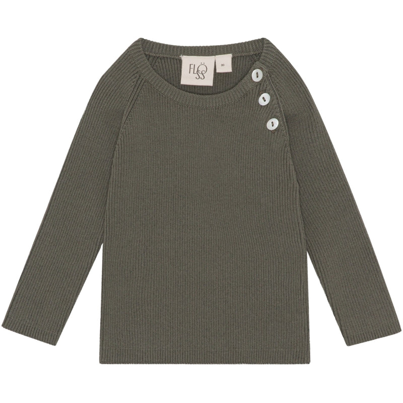 Flöss Aps Flye sweater solid Sweater Army