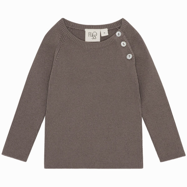 Flöss Aps Flye sweater solid Sweater Mocca