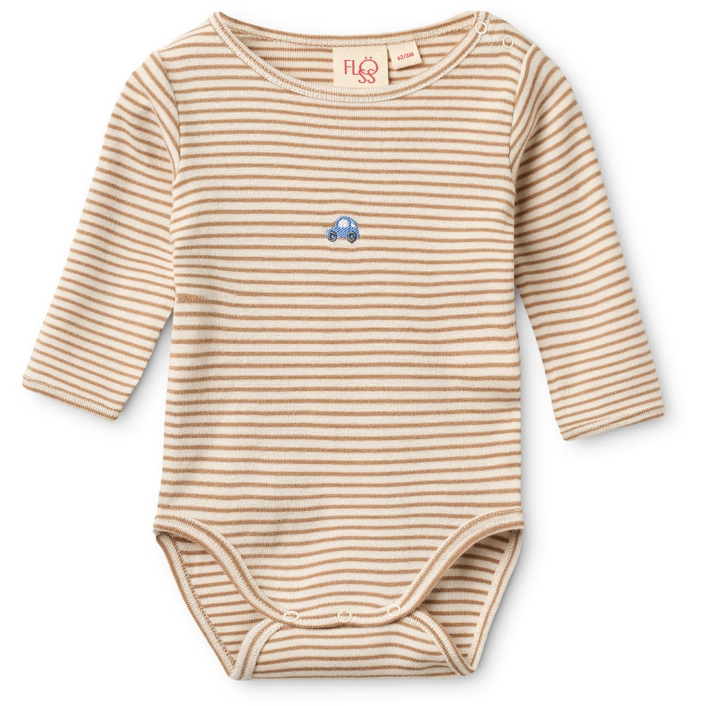 Flöss Aps Fresa O-N Bodystocking Stripe Bodystocking Light Brown Stripe