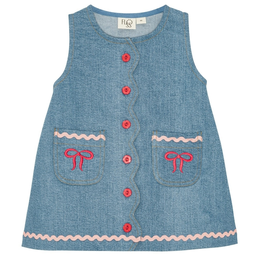 Flöss Aps Hazel Dress Dress Mid Blue Rinse