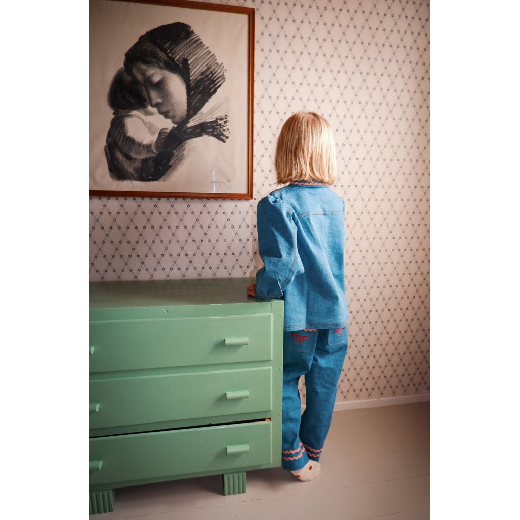 Flöss Aps Hazel Pants Pants Mid Blue Rinse