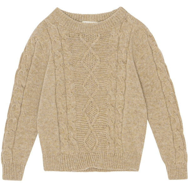 Flöss Aps Juno cable sweater Sweater Oat Melange