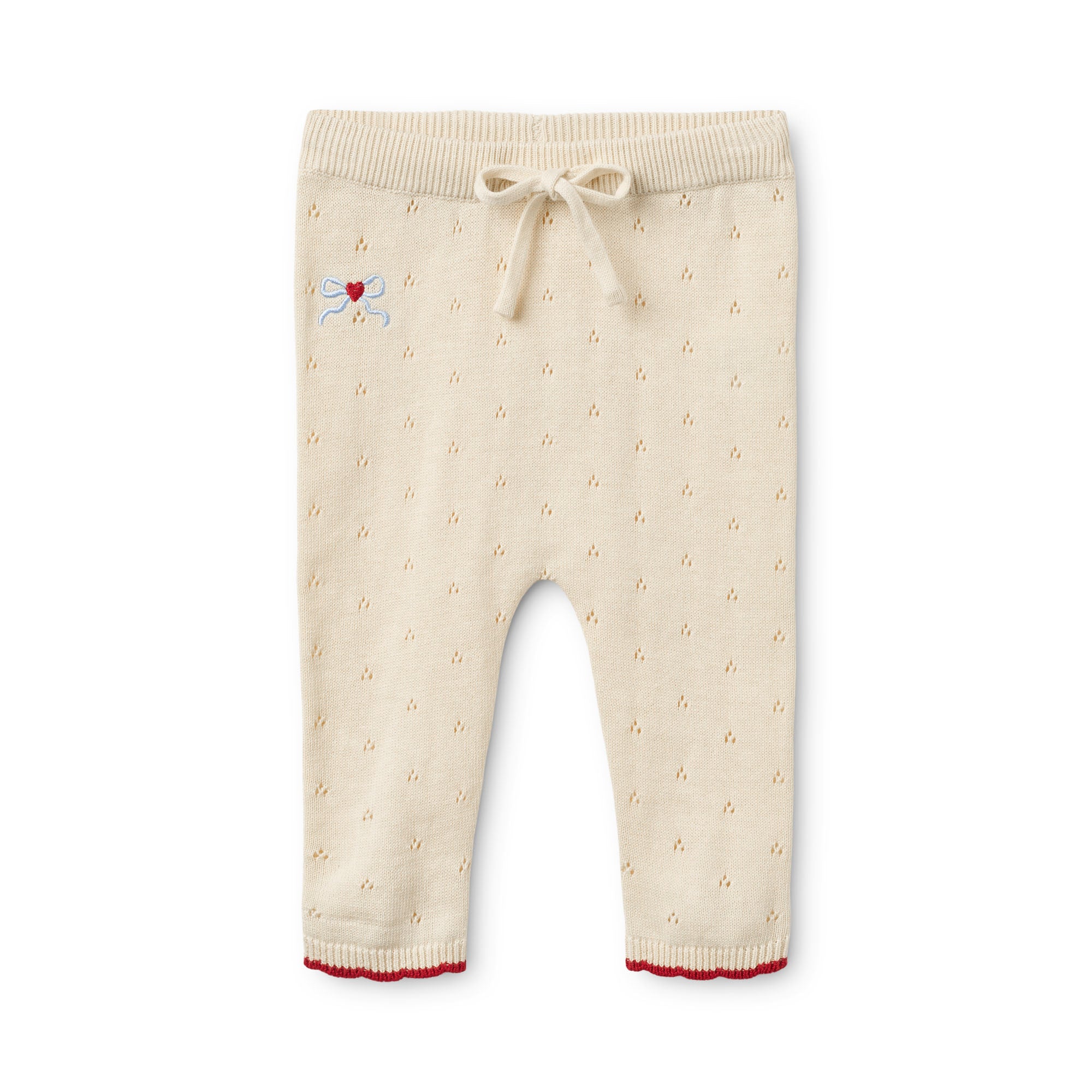 Kaya Pointelle Pants - Soft white