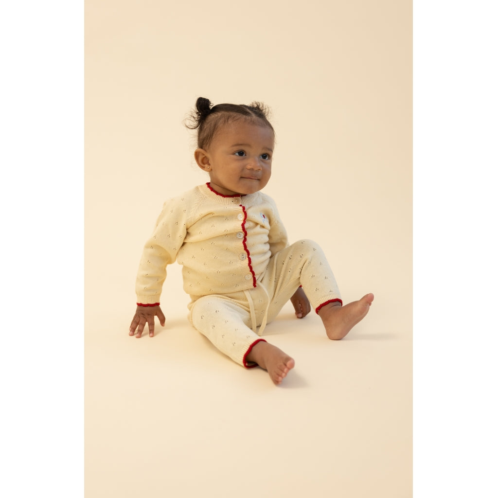 Flöss Aps Kaya Pointelle Pants Pants Soft white