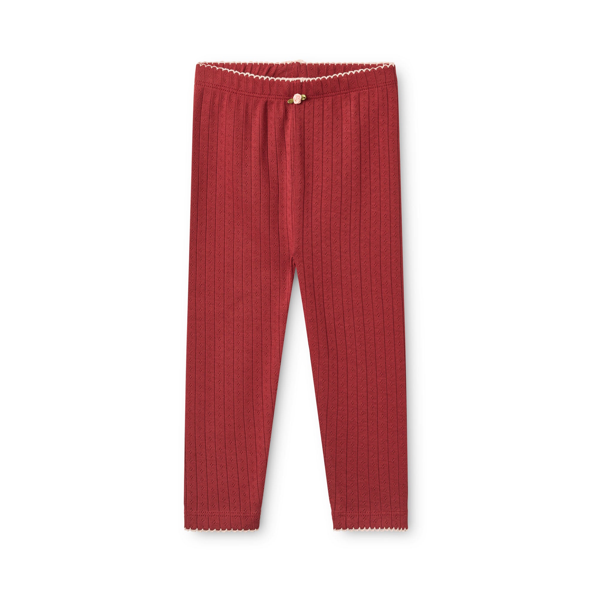 Liva Pointelle Leggings - Dark Cranberry