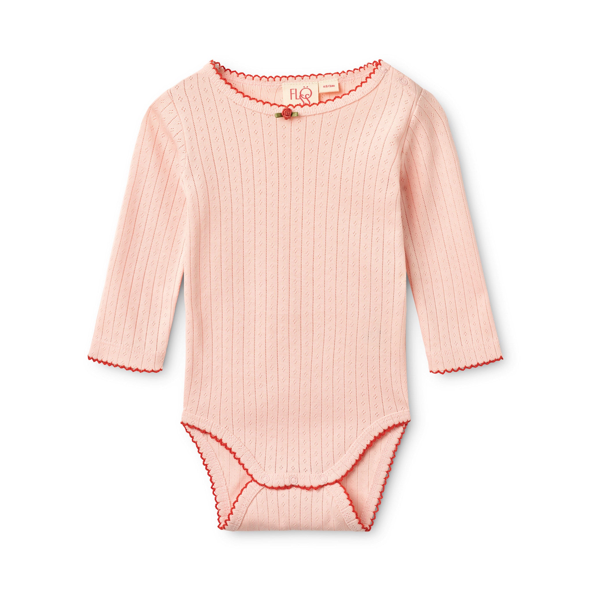 Liva Pointelle Bodystocking - Soft Rose