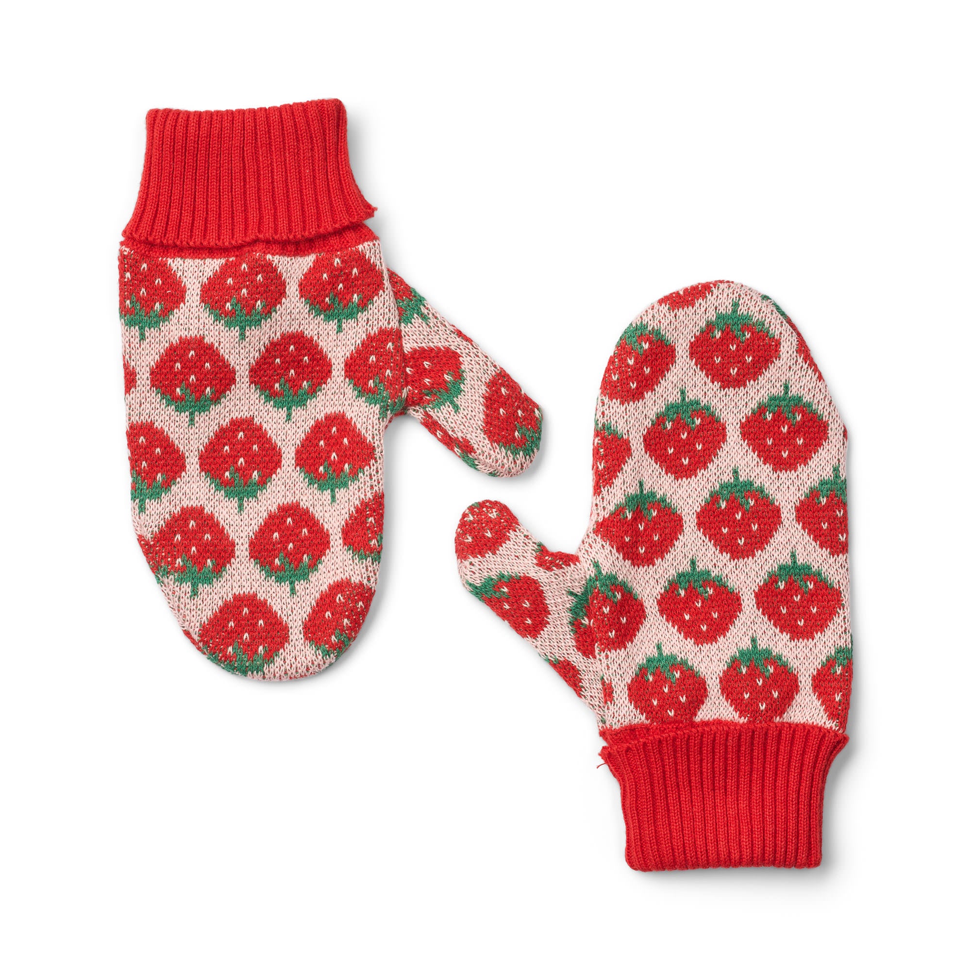 Line Mittens - Blossom Pink Berry