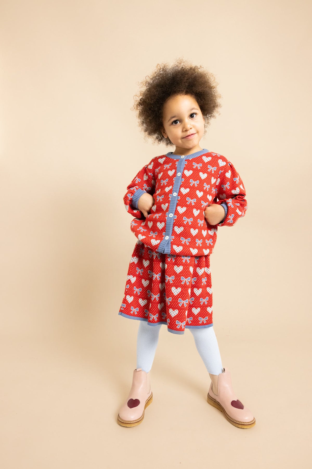 Josie Cardigan - Poppy Red Bow