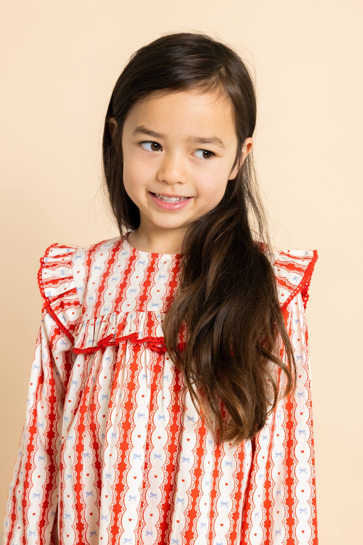 Joy Dress - Lace Stripe