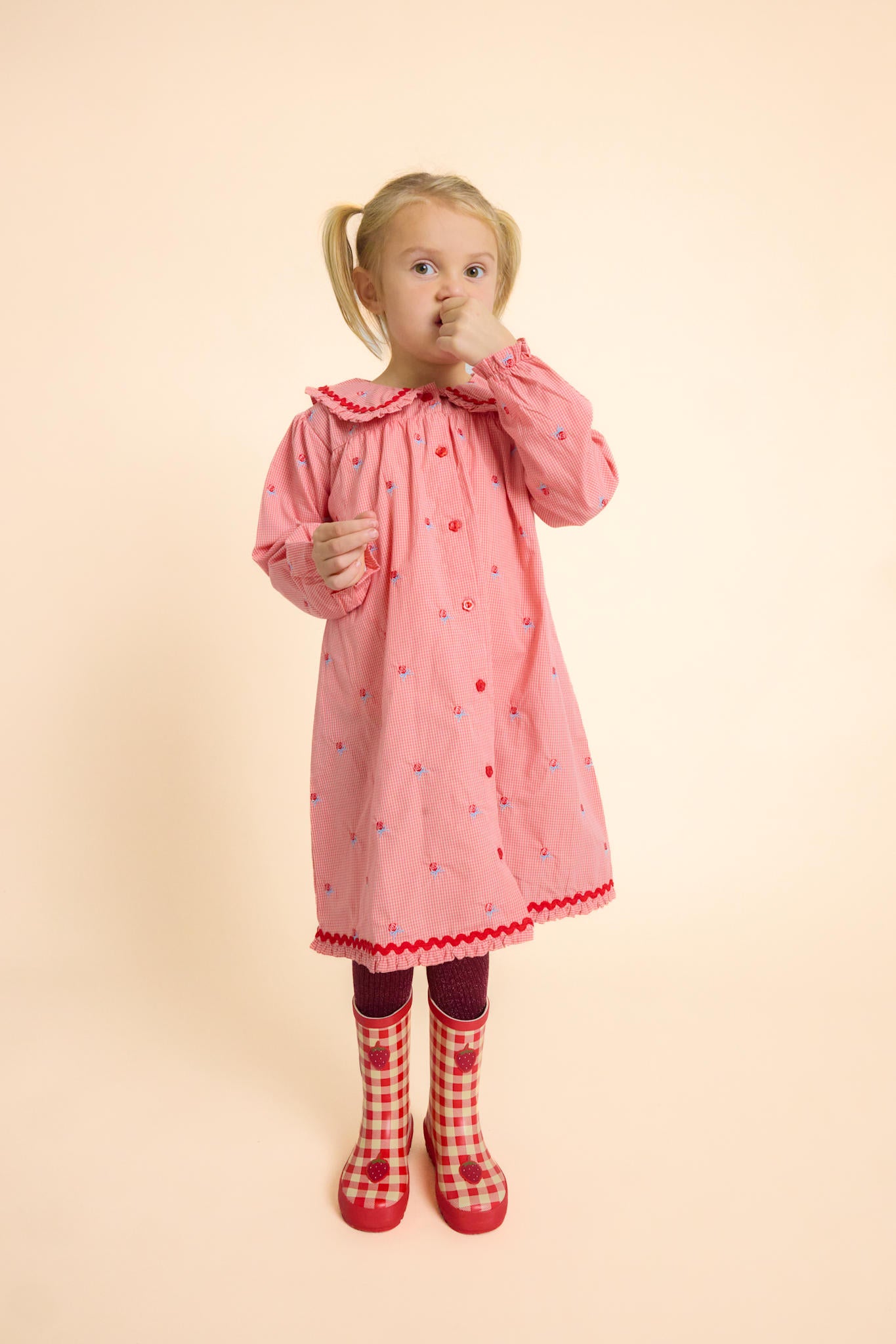 Sonja Dress - Pink Rose Gingham