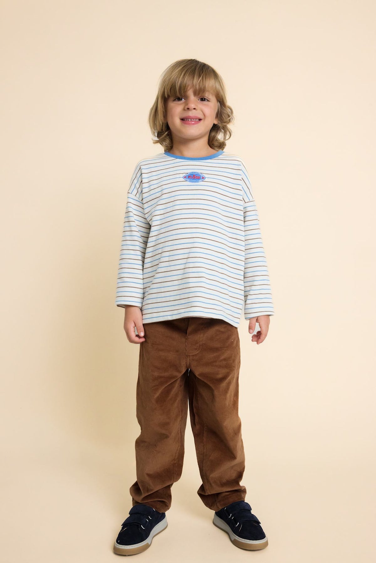 Emil Blouse - Brown-Blue Stripe