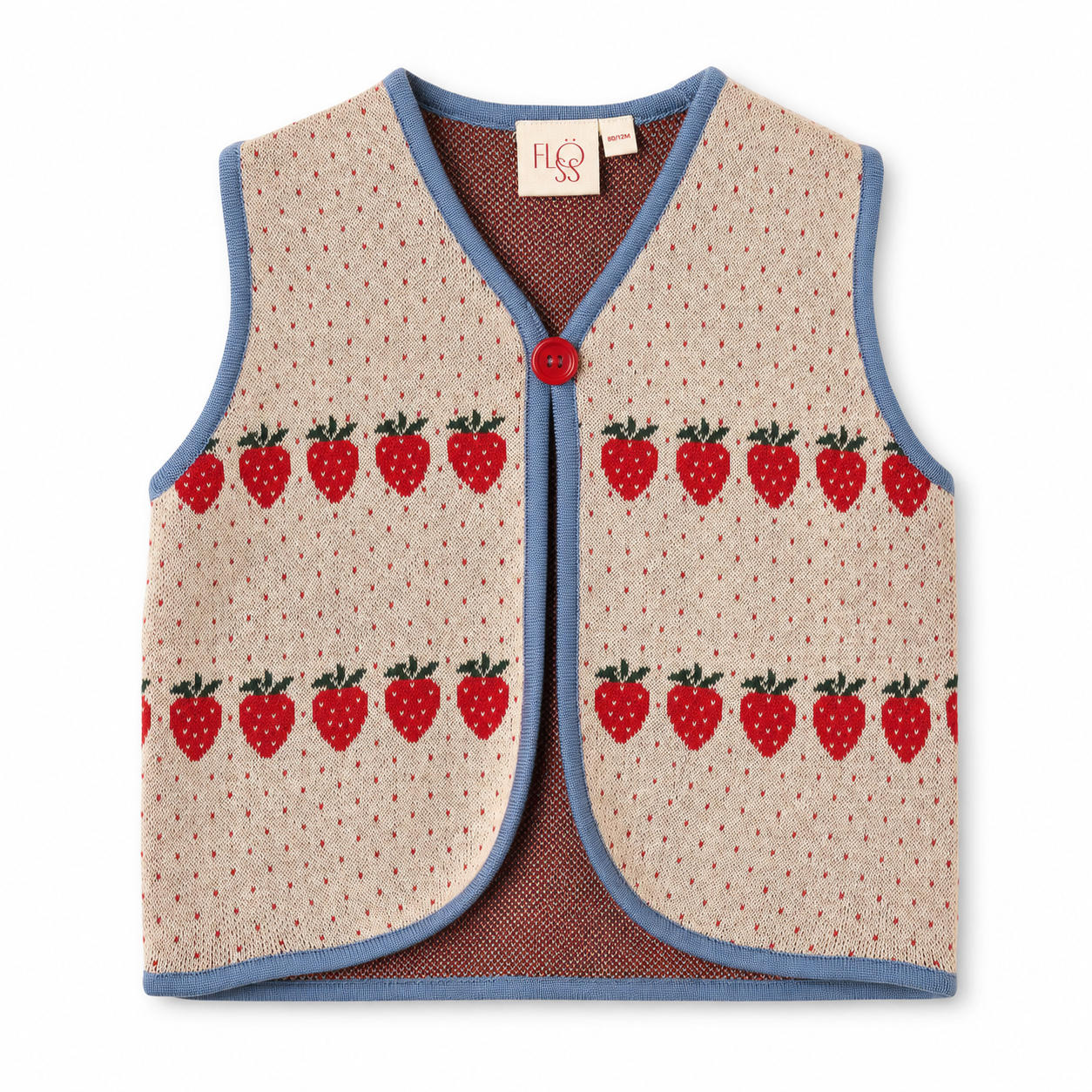 Louise Vest - Warm Cotton Berry