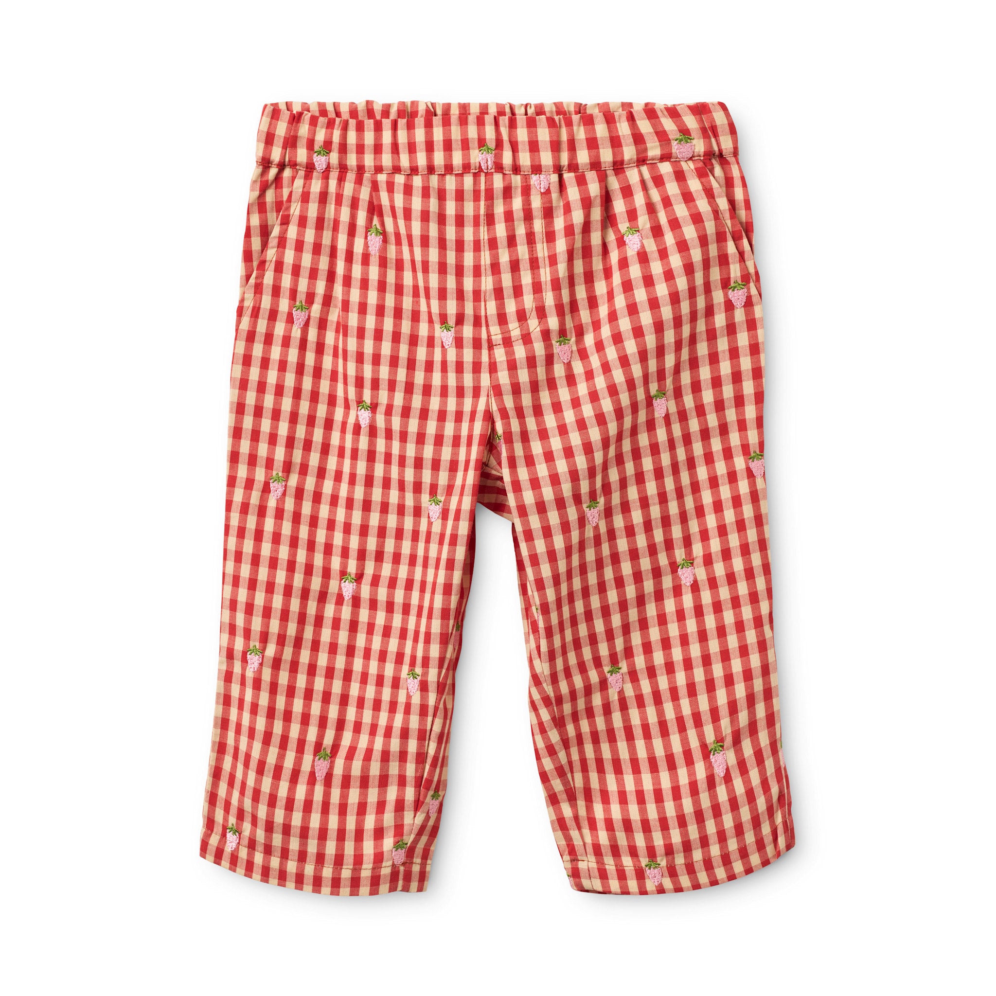 Molly Pineberry Pants - Red-pink Berry Gingham