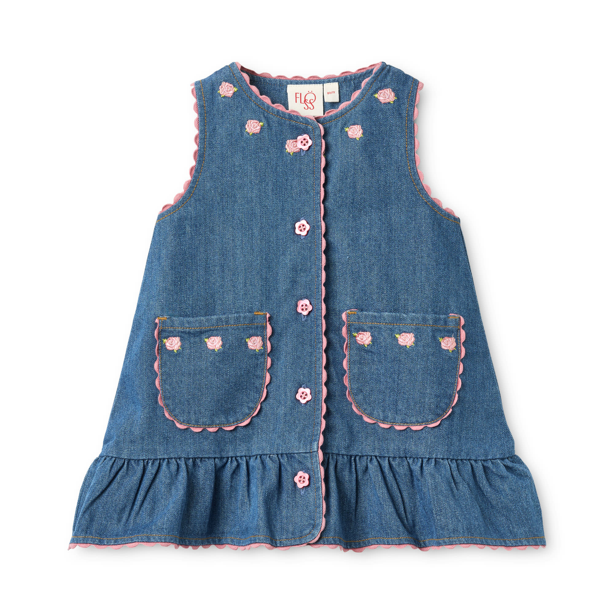 Monique Dress - Mid Blue