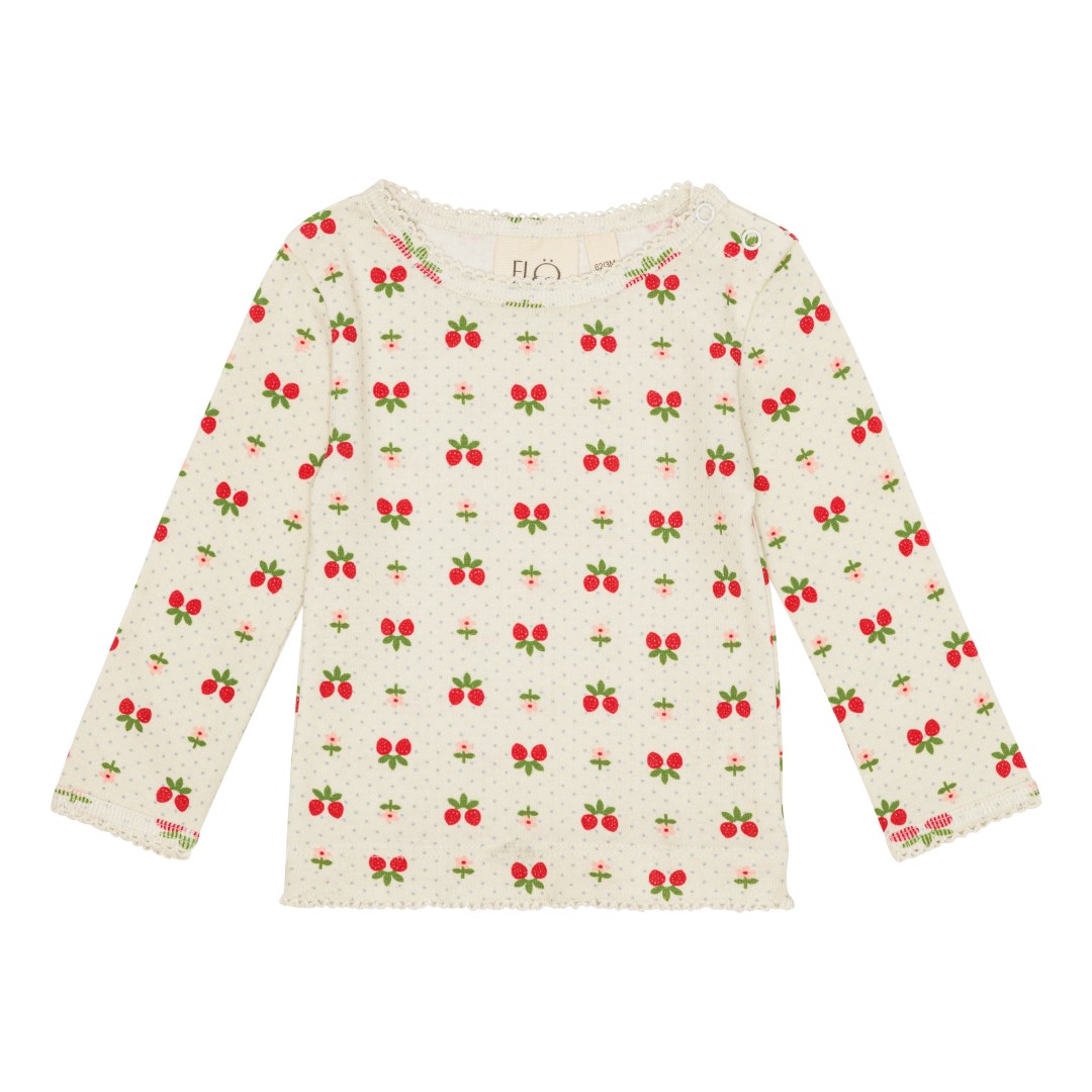 Sofia Jersey Basic Blouse - Soft White Berry