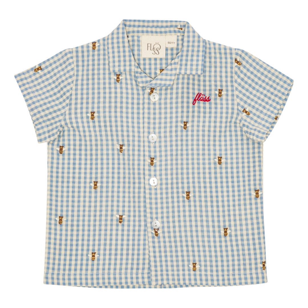 Oliver SS Shirt - Bee Gingham