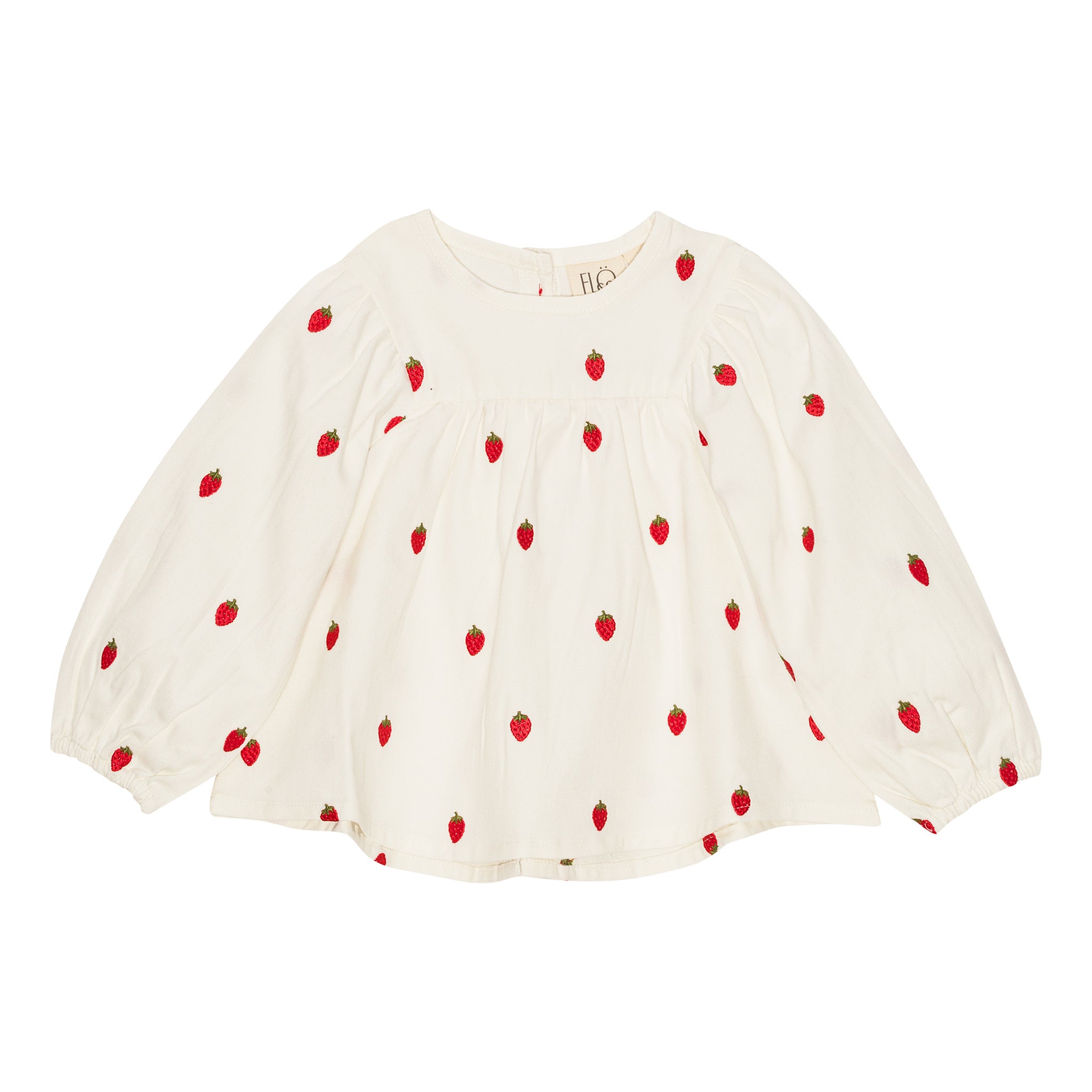 Cora Blouse - White Denim Berry