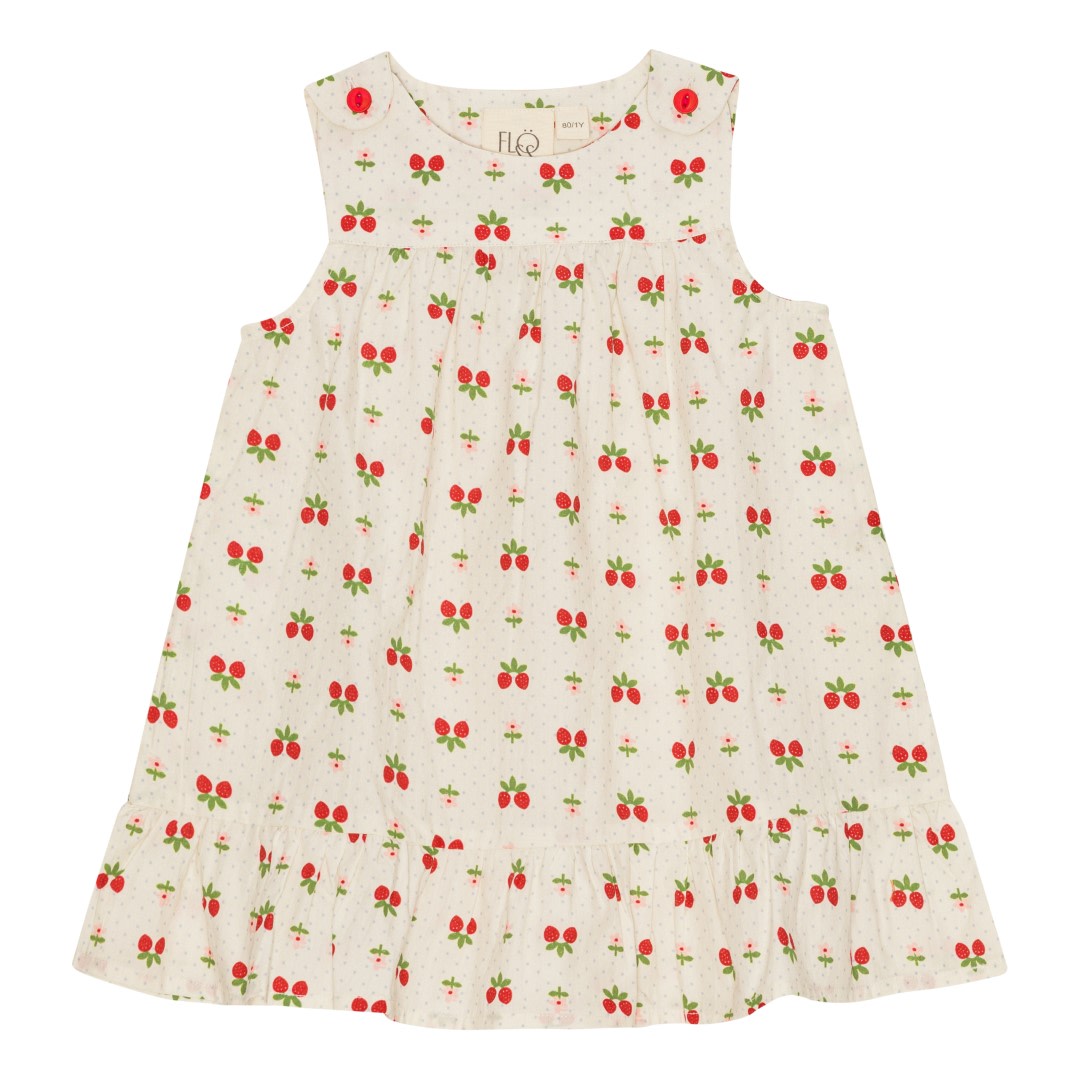 Sofia Jumper Dress - Soft White Berry