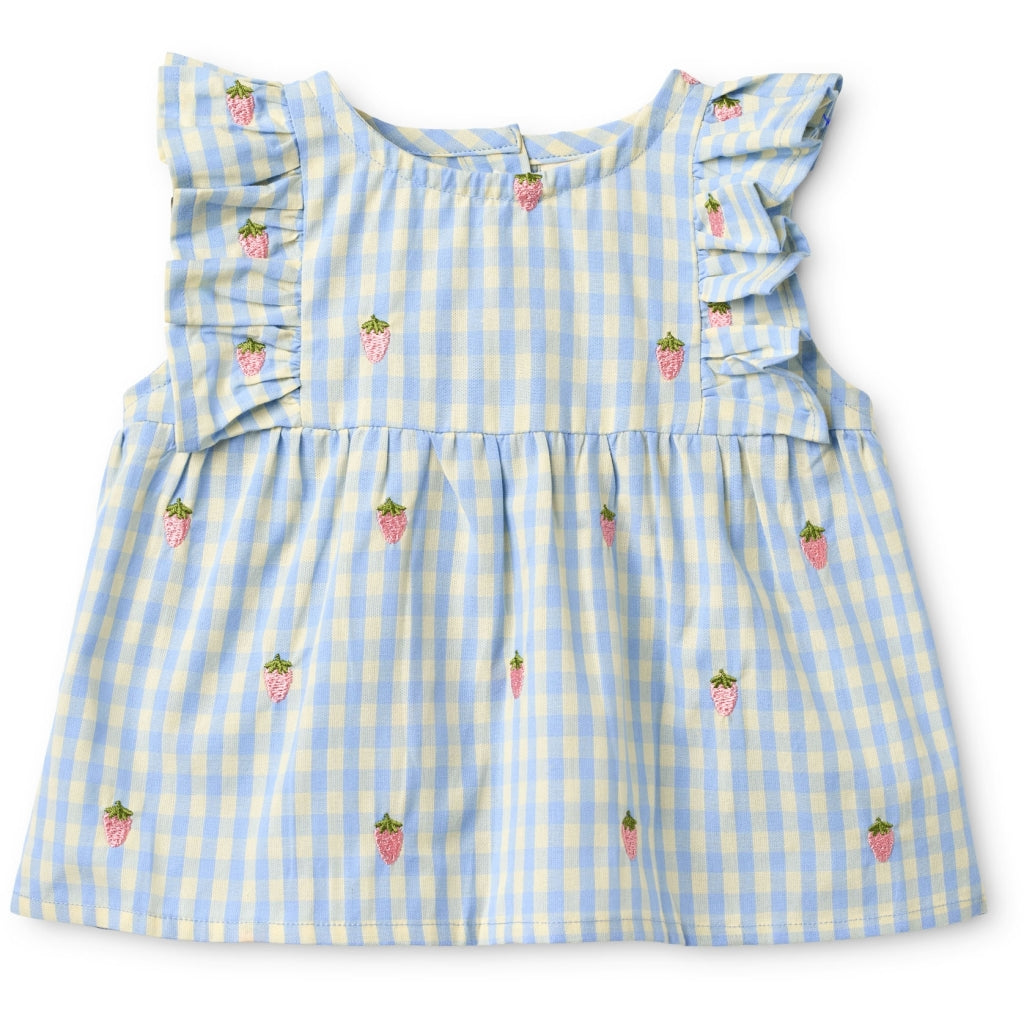 Flöss Aps Mille Baby SL Set Set Sky Berry Gingham