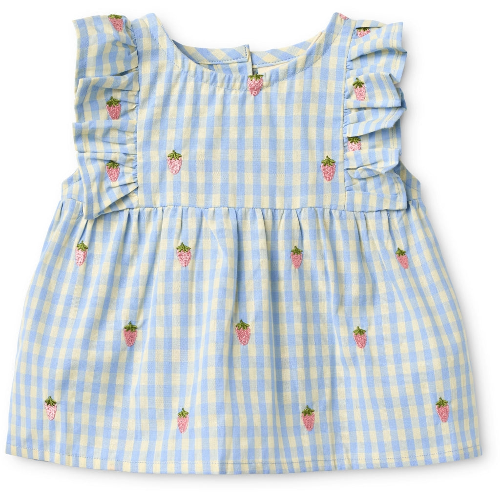 Flöss Aps Mille SL Dress Dress Sky Berry Gingham