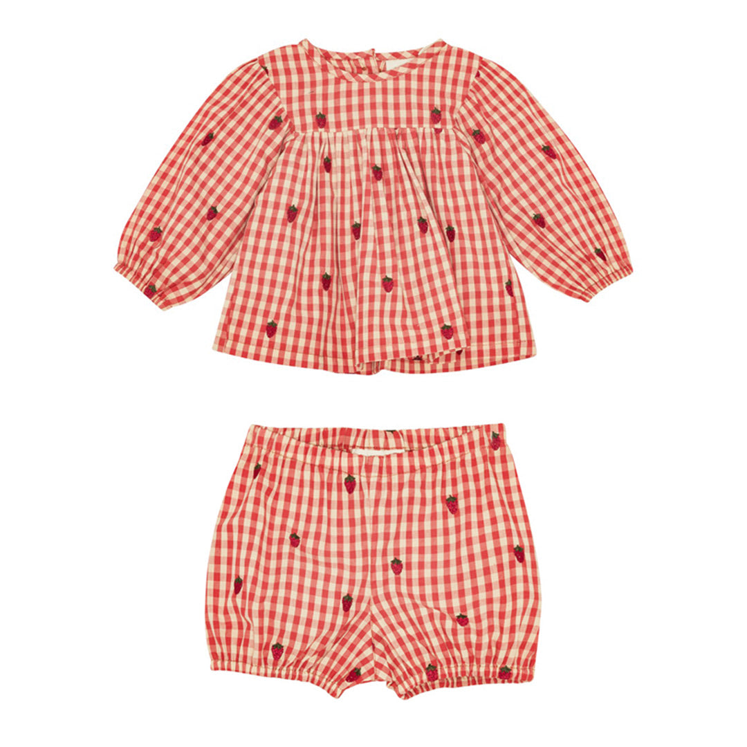 Molly Baby Set - Berry Gingham