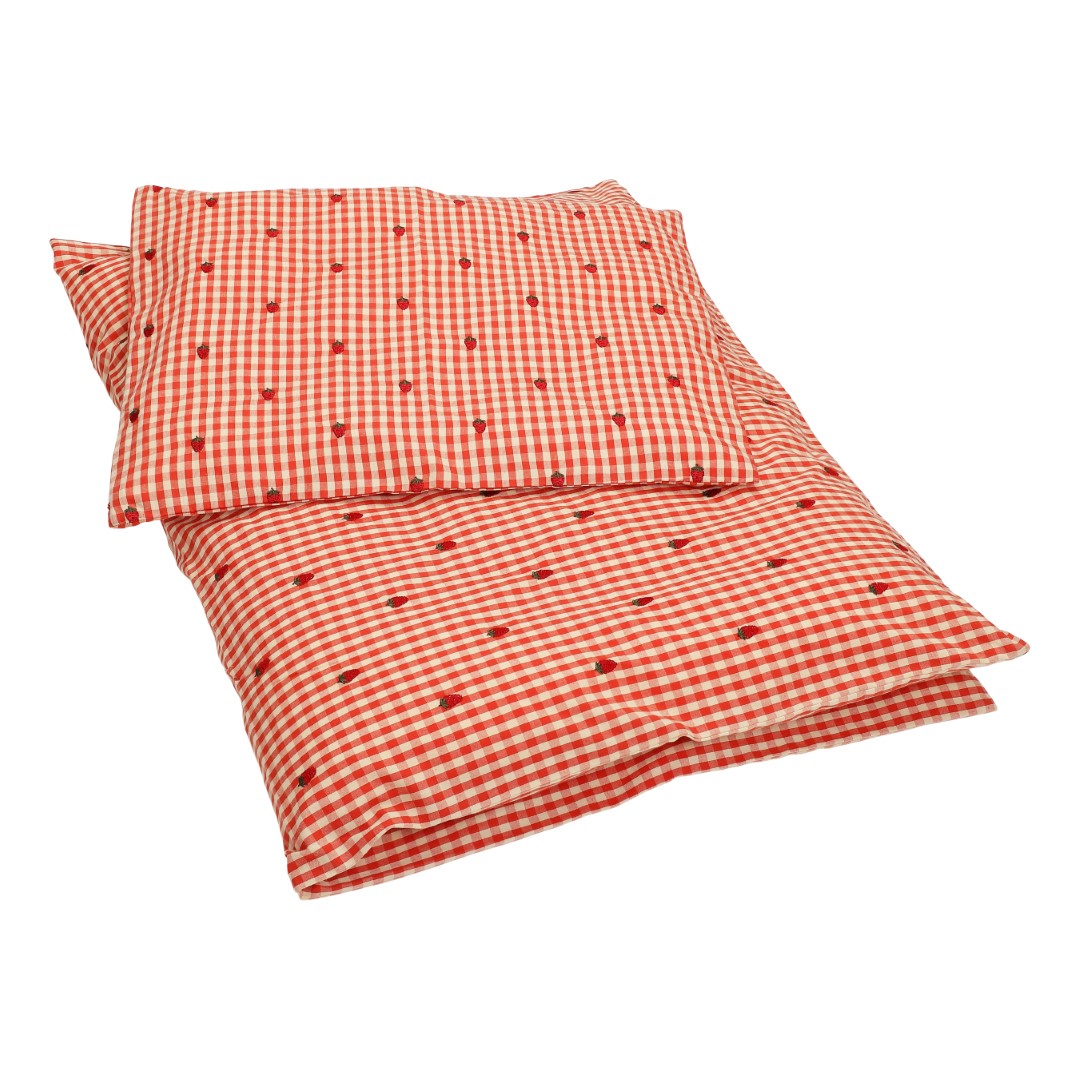 Molly Duvet + Pillow Baby - Berry Gingham