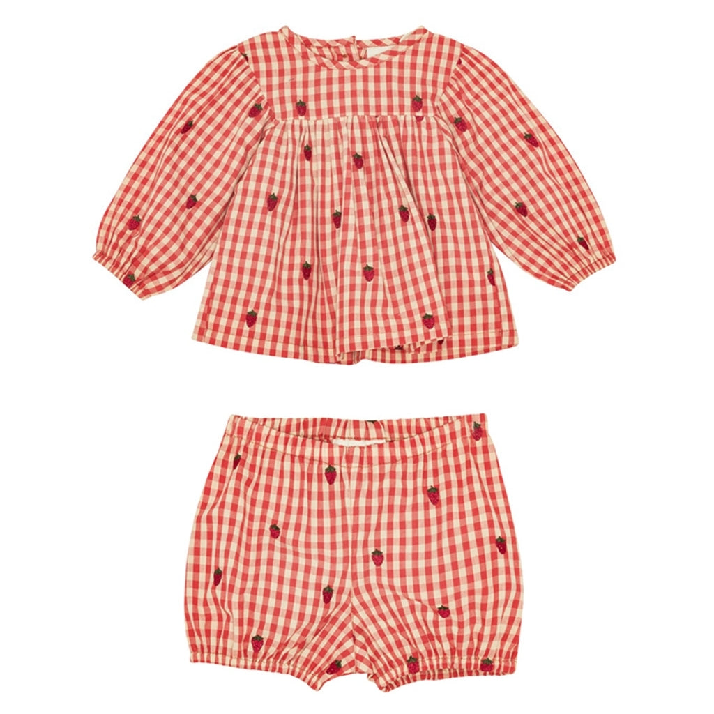 Flöss Aps Molly Baby Set Set Berry Gingham
