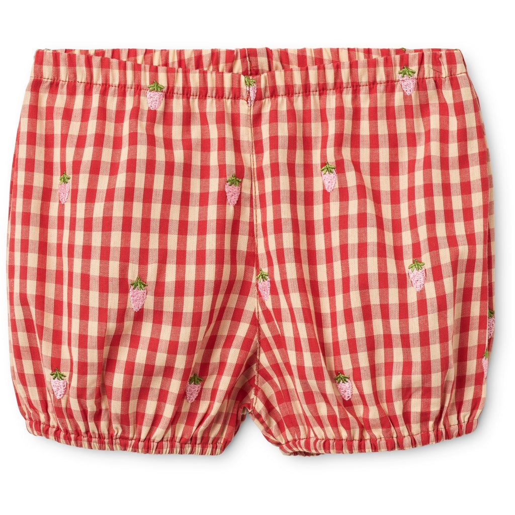 Flöss Aps Molly Pineberry Baby SS Set Set Red-pink Berry Gingham