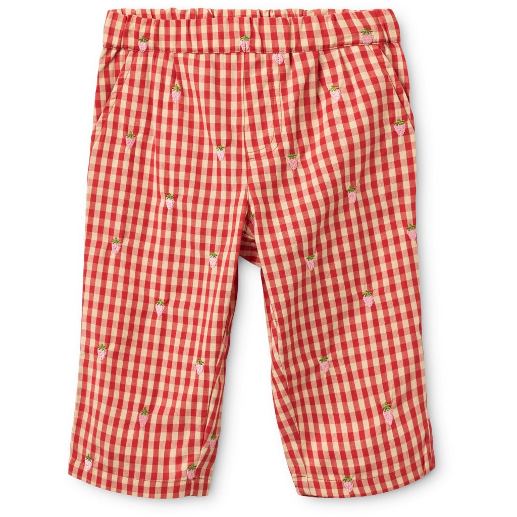 Flöss Aps Molly Pineberry Pants Pants Red-pink Berry Gingham