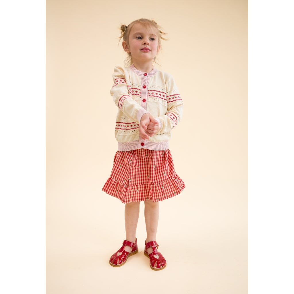 Flöss Aps Molly Pineberry Skirt Skirt Red-pink Berry Gingham