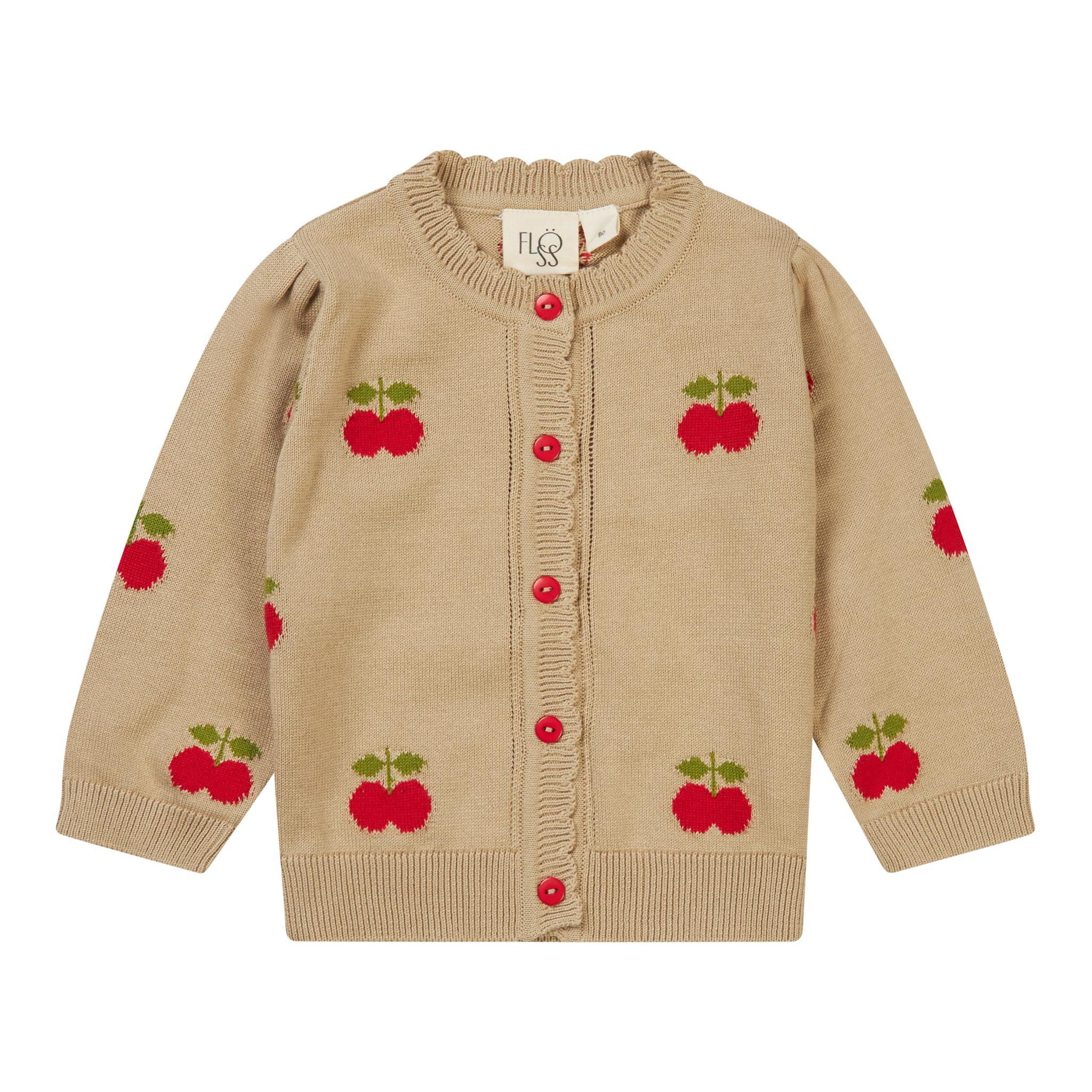Barbara Cardigan - Tan/Apple