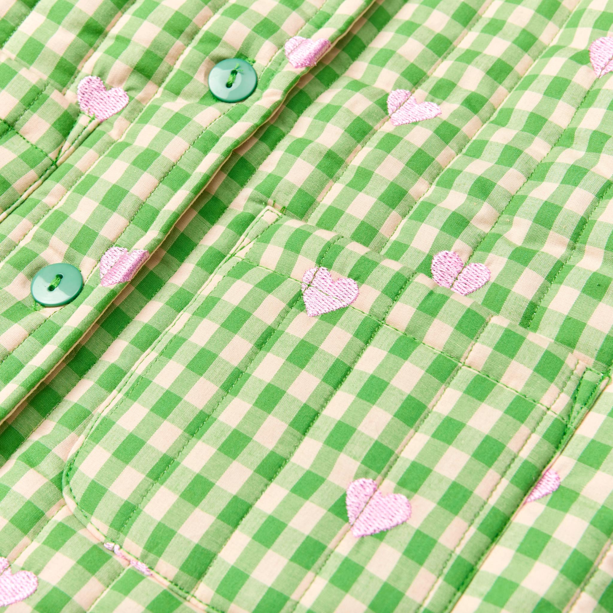 Becca Coat - Green gingham