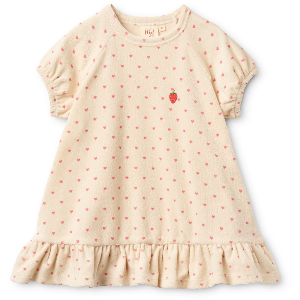 Flöss Aps Nohr Dress Dress Cream-Pink heart
