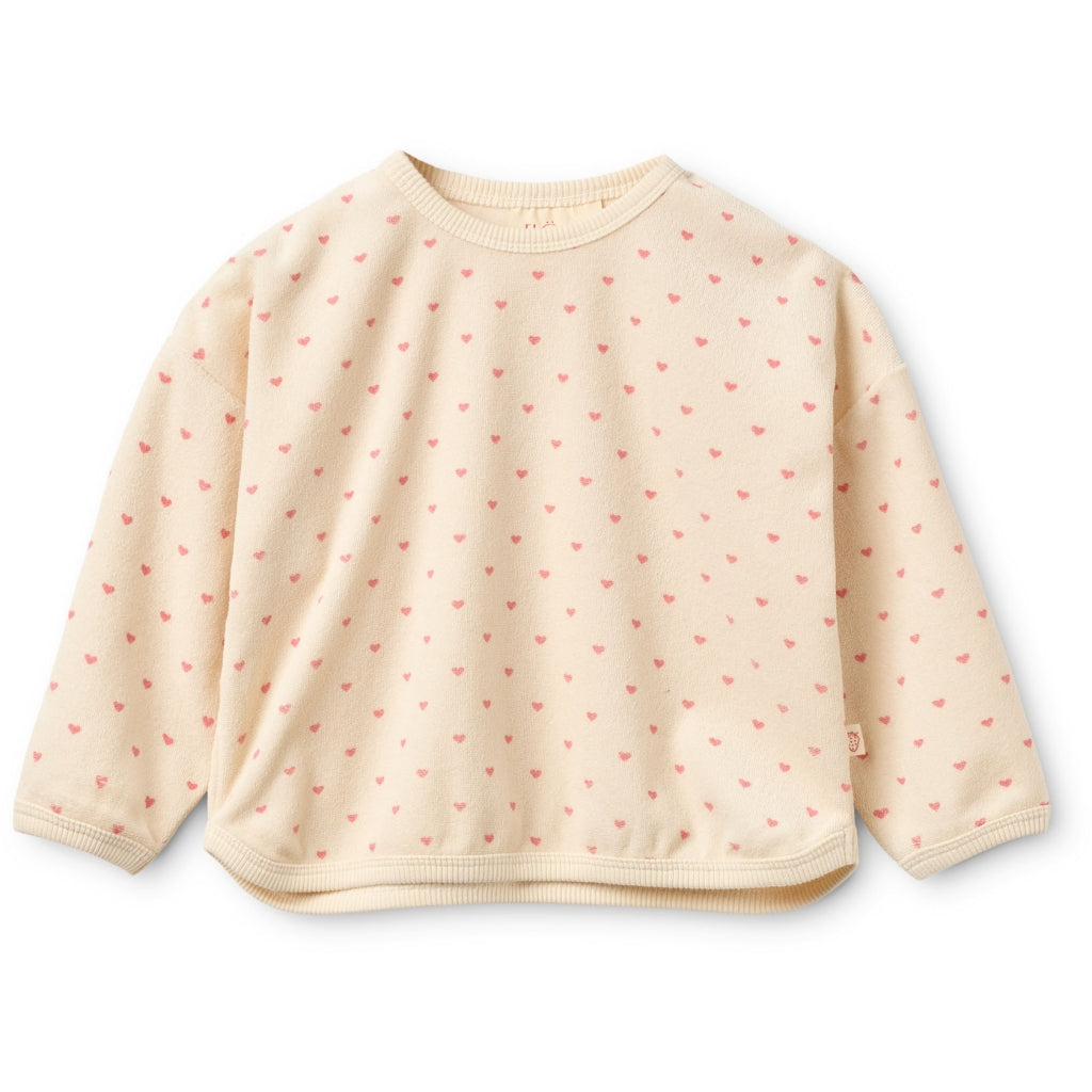 Flöss Aps Nohr Sweatshirt Sweater Cream-Pink heart