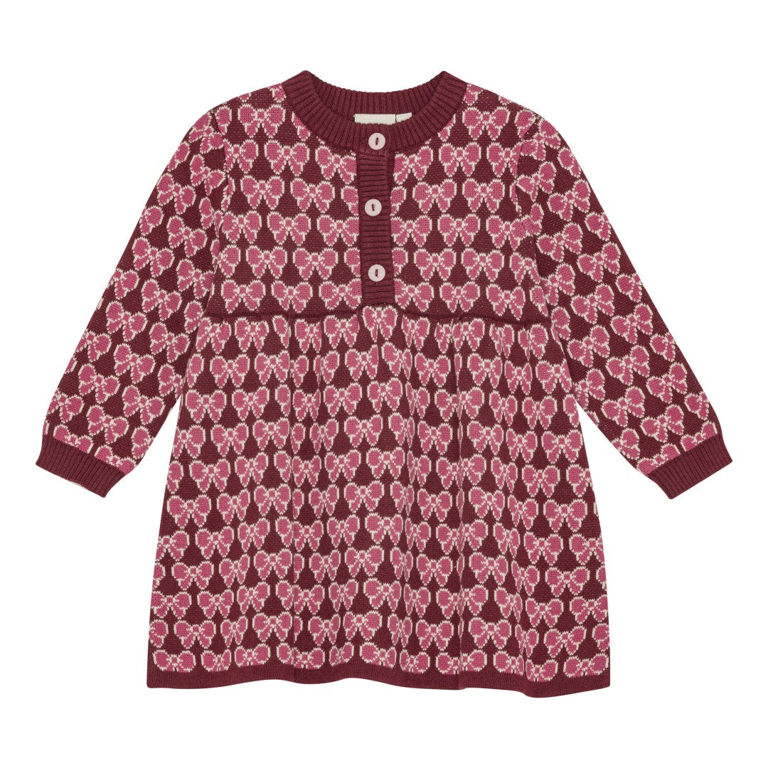 Nova Dress - Bordeaux Bow