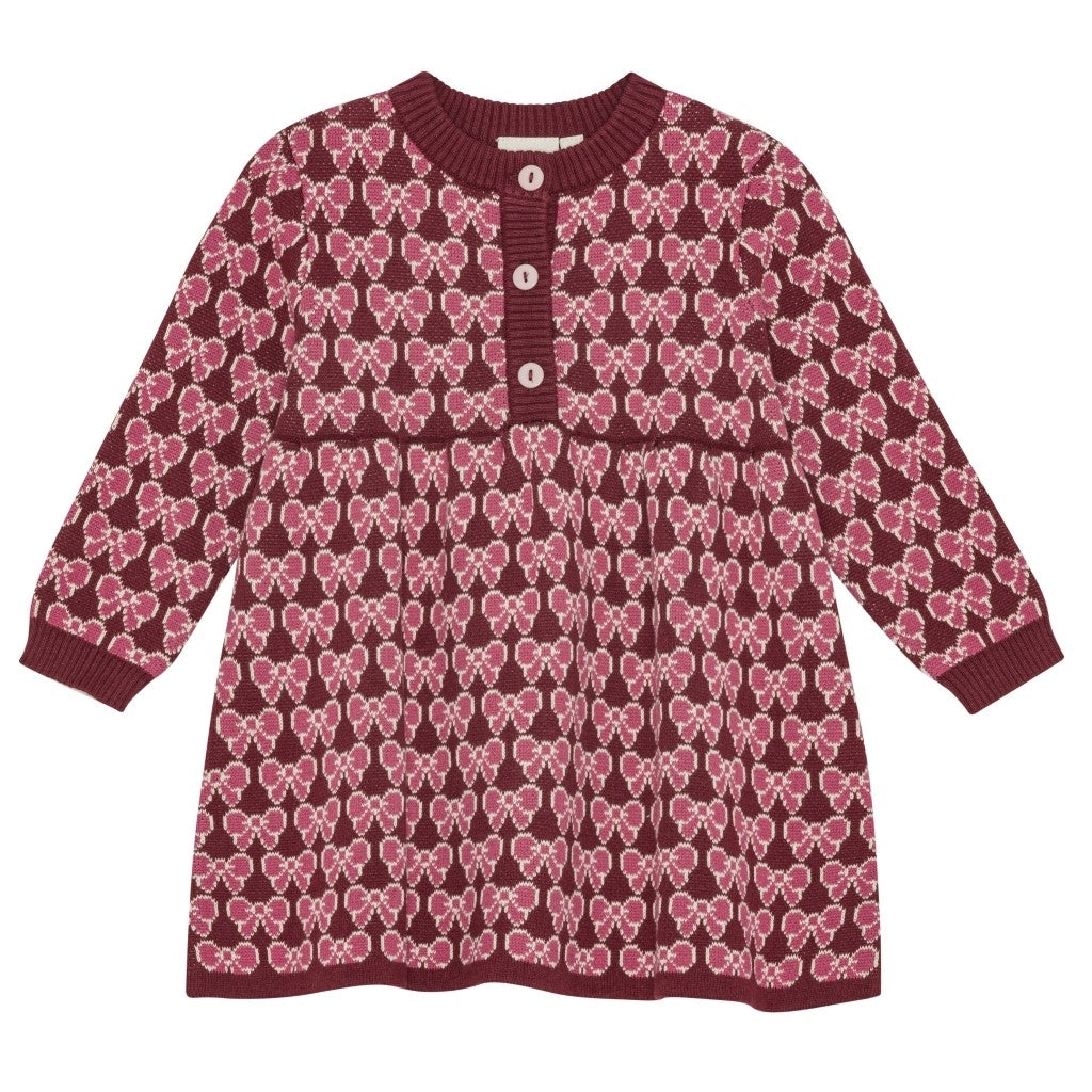 Flöss Aps Nova Dress Dress Bordeaux Bow