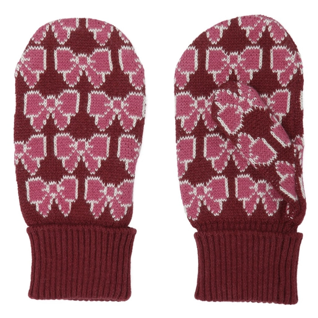Flöss Aps Nova Mittens Mittens Bordeaux Bow